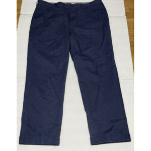 Lands End Tailored Fit Pants Cotton Chinos Slacks Men's Size 38 Cuffs Flat Front